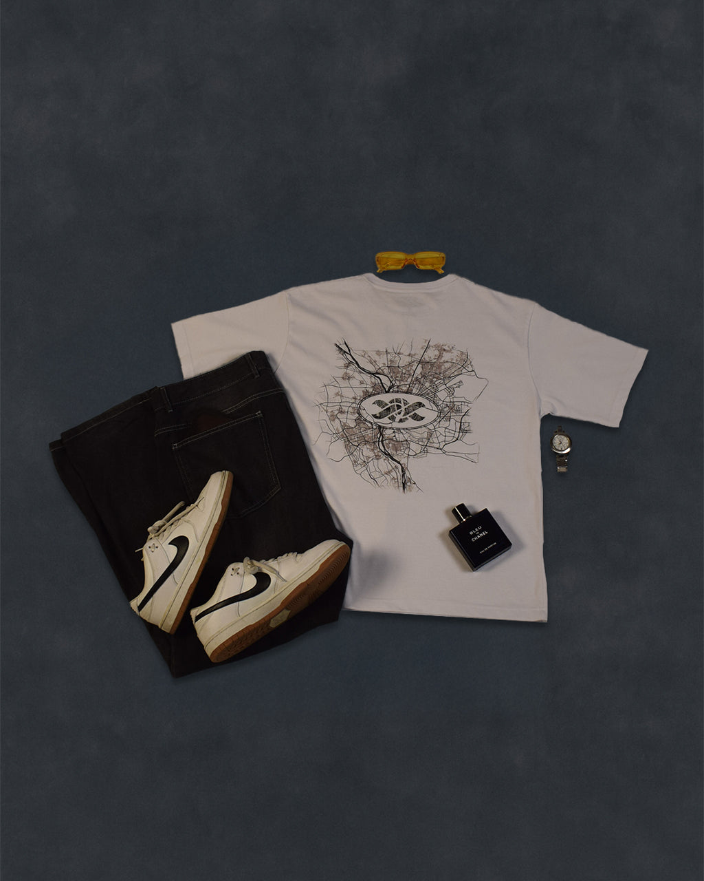 White Cairo GTA Map T-Shirt